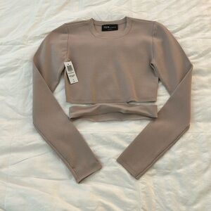 TEN by Babaton Crop Top in Taupe